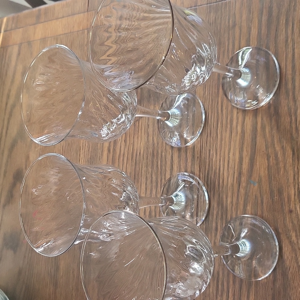 REGENT PLATINUM RIM CRYSTAL WINE GLASSES